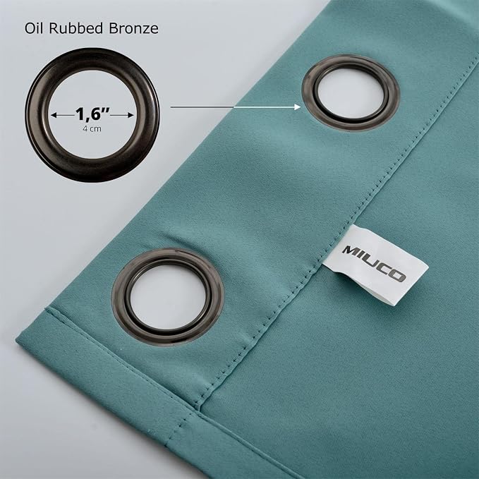 MIUCO 1 Pair Thermal Insulated Grommet 52-Inch-by-95-Inch Blackout Window - Image 7