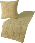 The HomeCentric King Queen Twin Beige Handmade CA King 86"x18" Bed Runner by TheHomeCentric