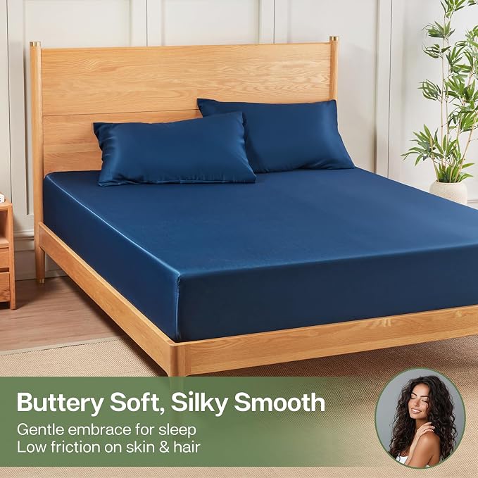 MR&HM Twin XL Fitted Sheet Only, Ultra-Soft Rayon Derived from Bamboo & - Image 4