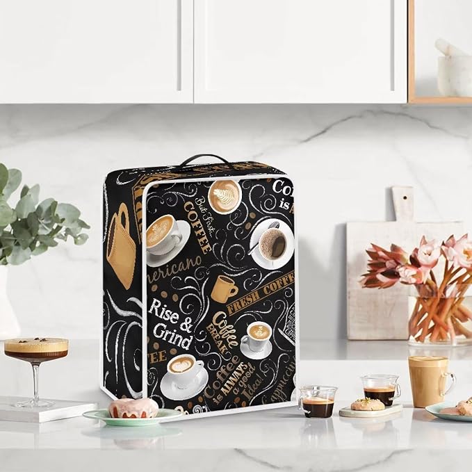 Mumeson Delicious Coffee Coffee Maker Cover Mixers Small Kitchen Machine Cover - Image 2