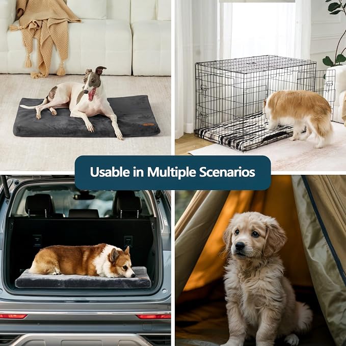 Dog Crate Pad - Extra Large Dog Beds - XXL Memory Foam Pet Bed - Image 9