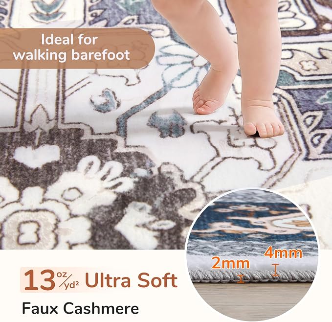 OPPODREAM Thin Entryway Rug 2x8, 2x8 Rug Runner, Washable Hallways Carpet 2 x 8 - Image 2