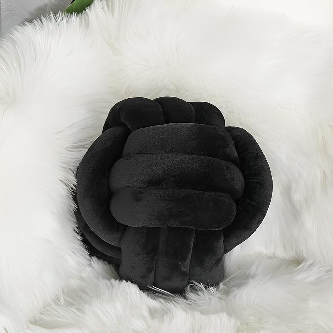 Knot Ball Pillows, Round Throw Pillow Cushion Home Decoration Soft Plush Pillow - Image 3