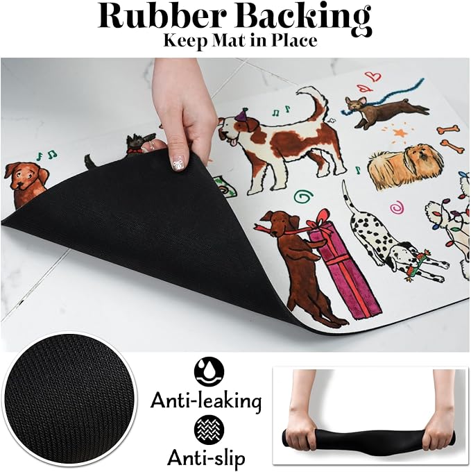 Absorbent Pet Mats for Food & Water, Quick Dry Non-Slip Cat & Dog Accessories - Image 6