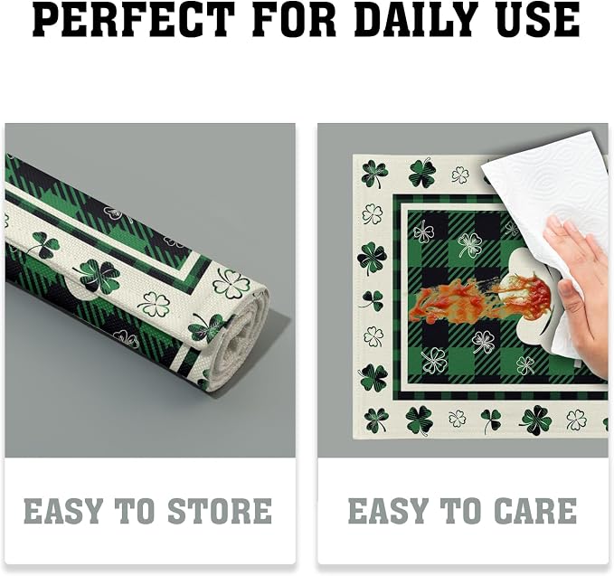 Giwawa Lucky Clover Placemats Set of 4 - Image 6