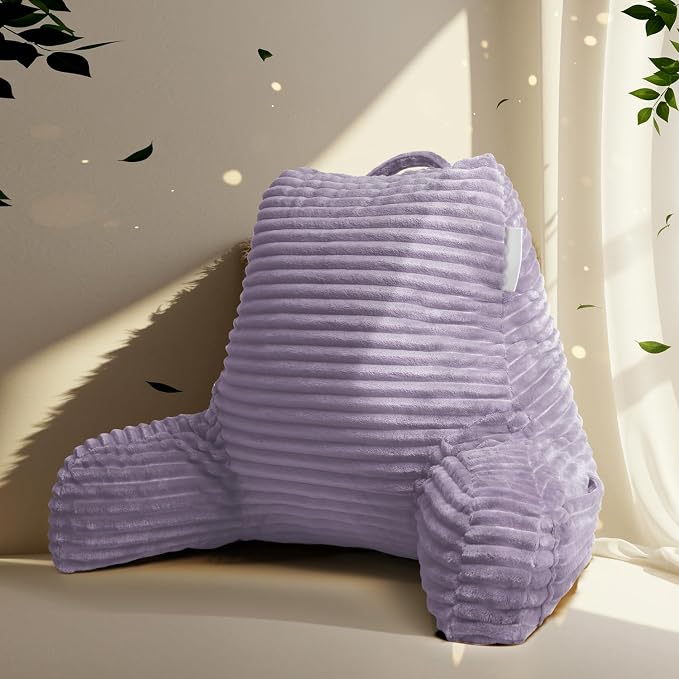 Hearth & Harbor Reading Pillow for Bed Adult – Back Pillow for Sitting in Bed - Image 2