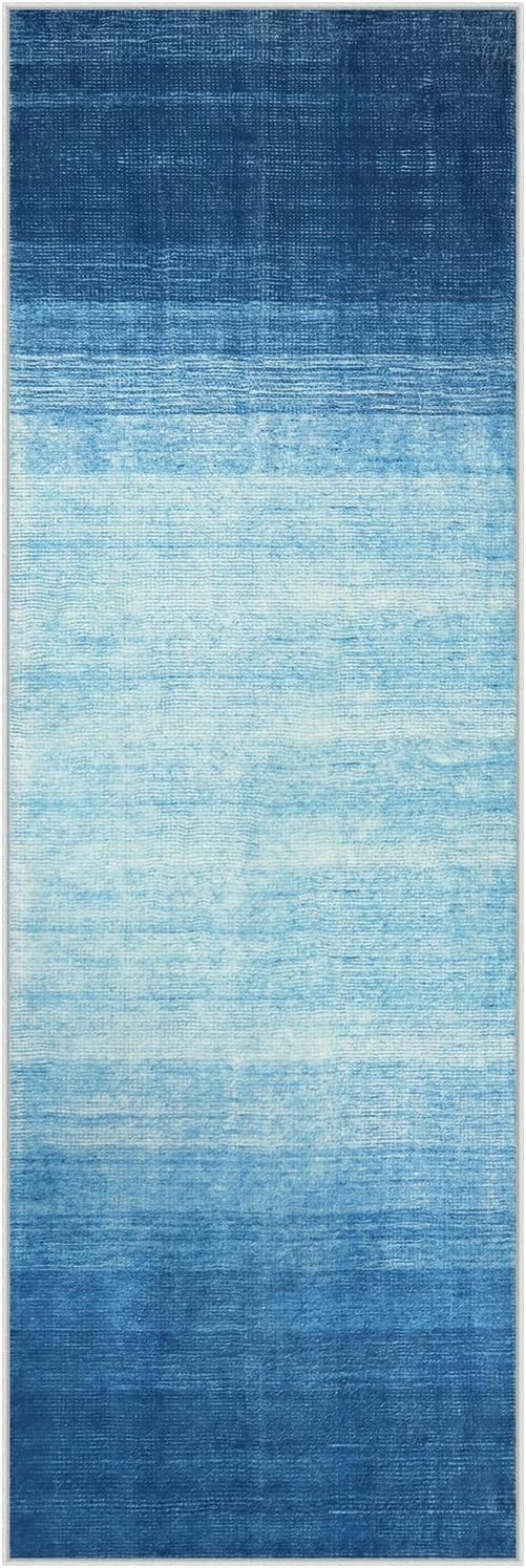 Wonnitar Ombre Blue Washable 2x6 Runner Rug - Image 8