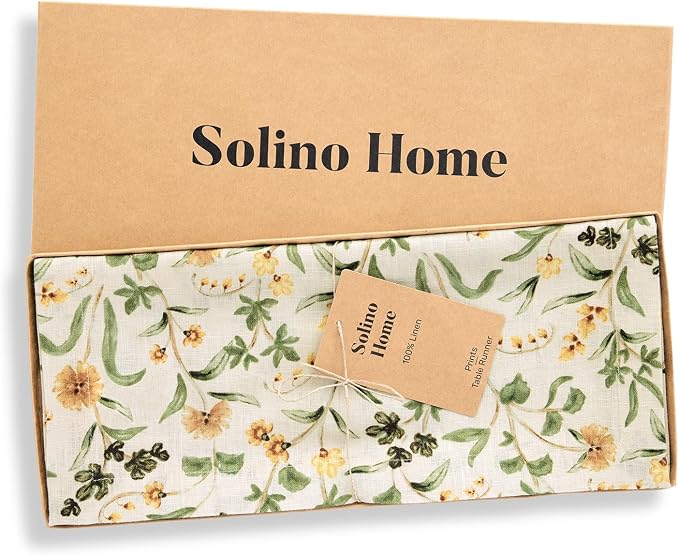 Solino Home 100% Pure Linen Table Runner 108 Inches Long - Image 5