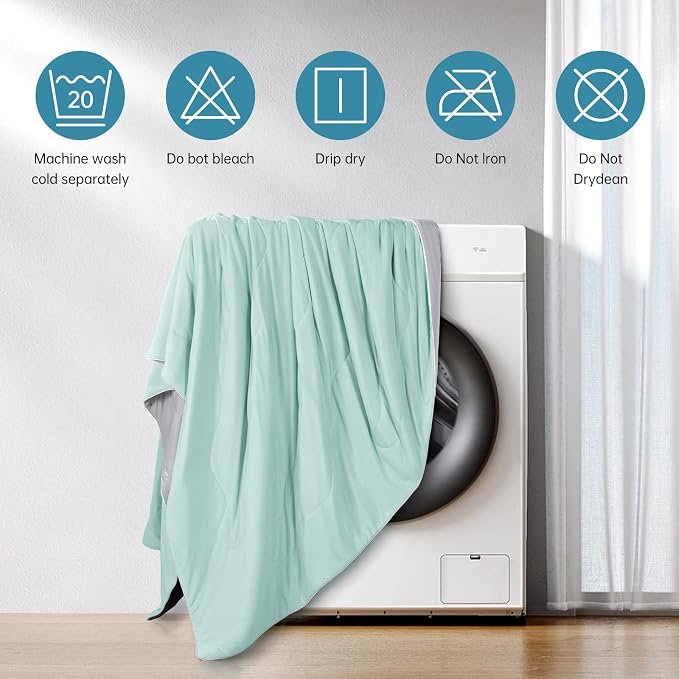 EASELAND Cooling Comforter Queen, Cold Touch Fabric Absorbs Body Heat, - Image 6