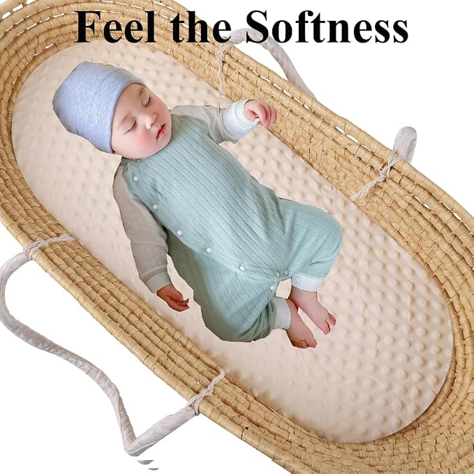 Dot Bassinet Sheet Set 2 Pack Stretch Fitted Cradle Sheets, Ultra Soft - Image 5
