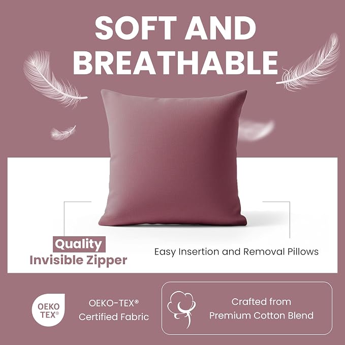 Haven & Glow Decorative Throw Pillow Cover – Square Cushion Case - Image 3