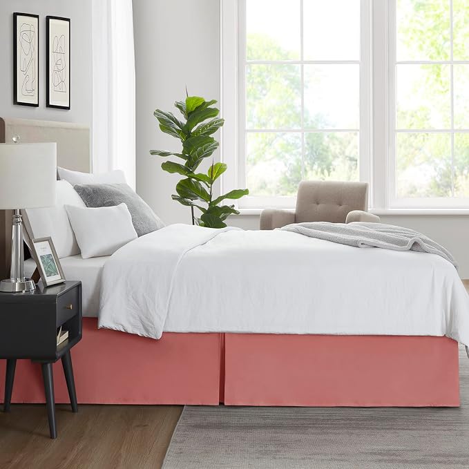 Nestl Pink Clay Twin Bed Skirt - Image 7
