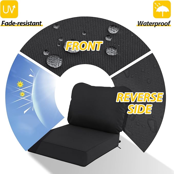 AAAAAcessories Outdoor Deep Seat Cushions, Waterproof, Fade-Resistant Patio - Image 3