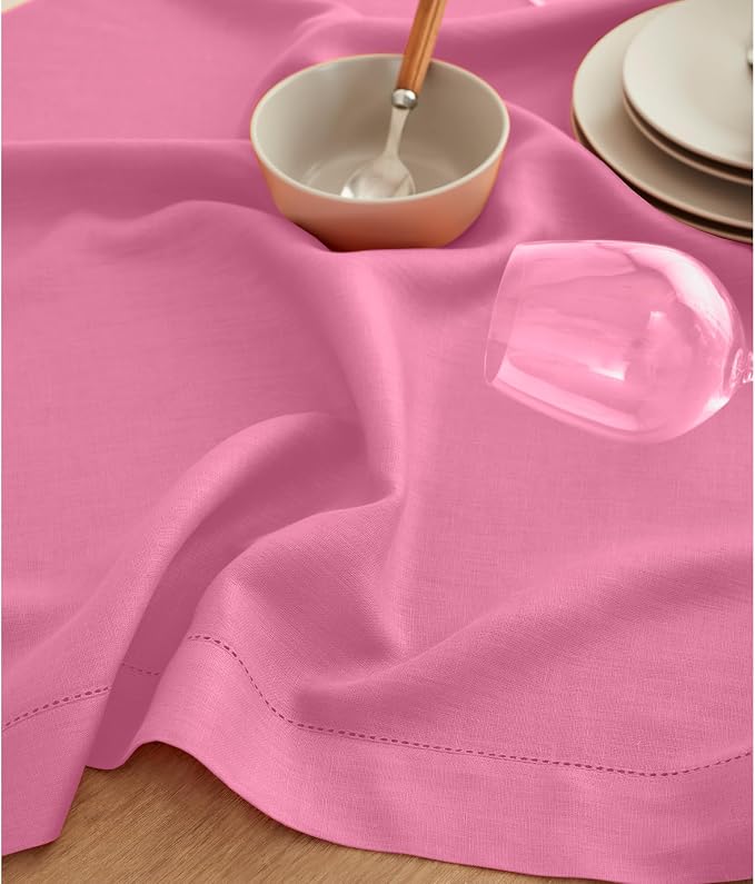 Solino Home Linen Flamingo Pink Table Runner 132 Inches Long - Image 9