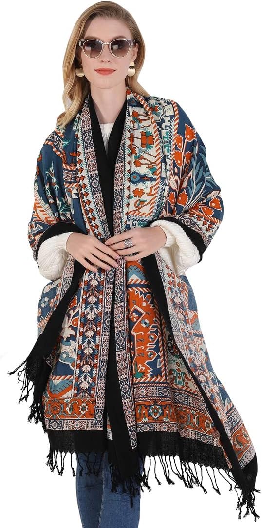 DANA XU 100% Merino Wool Pashmina Shawl by DANAXU