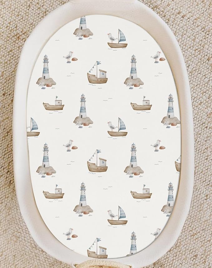 Bassinet Sheets for Baby Girls Boys 2 Pack, Fitted Baby Mattress Sheet for - Image 7