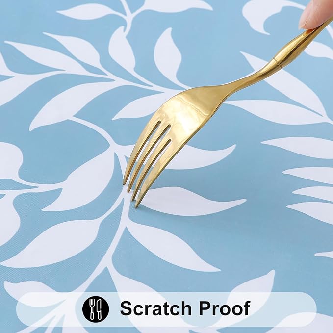 Smiry Rectangle Picnic Tablecloth, Waterproof Elastic Fitted Table Covers - Image 6