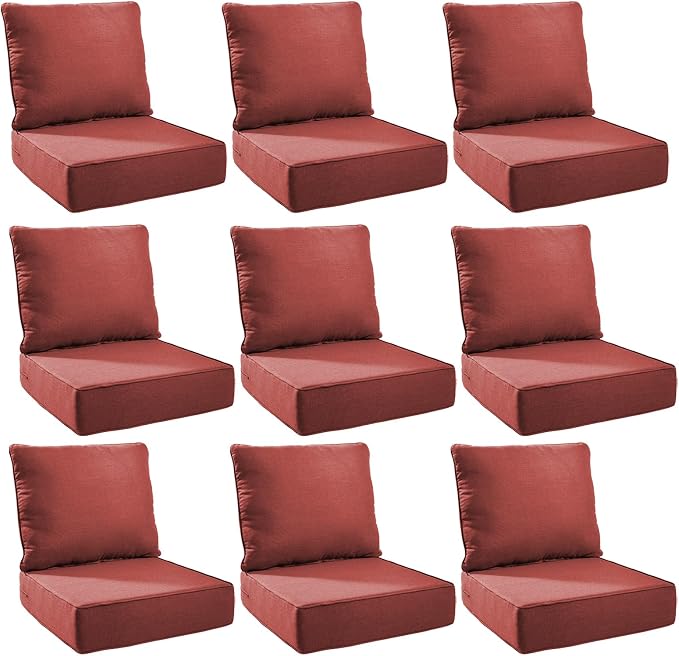 Outdoor Cushion Set for Furniture Patio Furniture, UV Resistant, Water Resistant by PLANNTONNEO