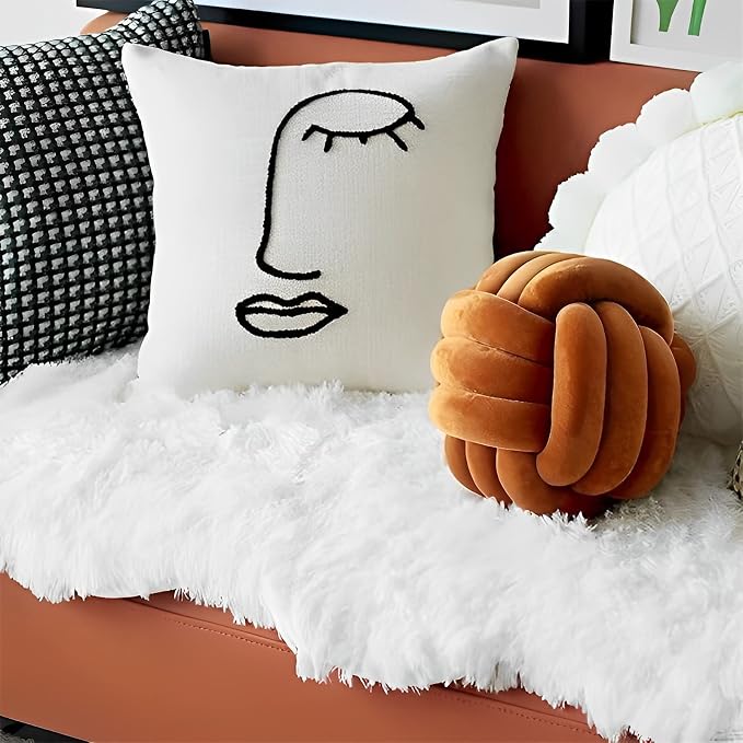 Knot Ball Pillows, Round Throw Pillow Cushion Home Decoration Soft Plush Pillow - Image 4