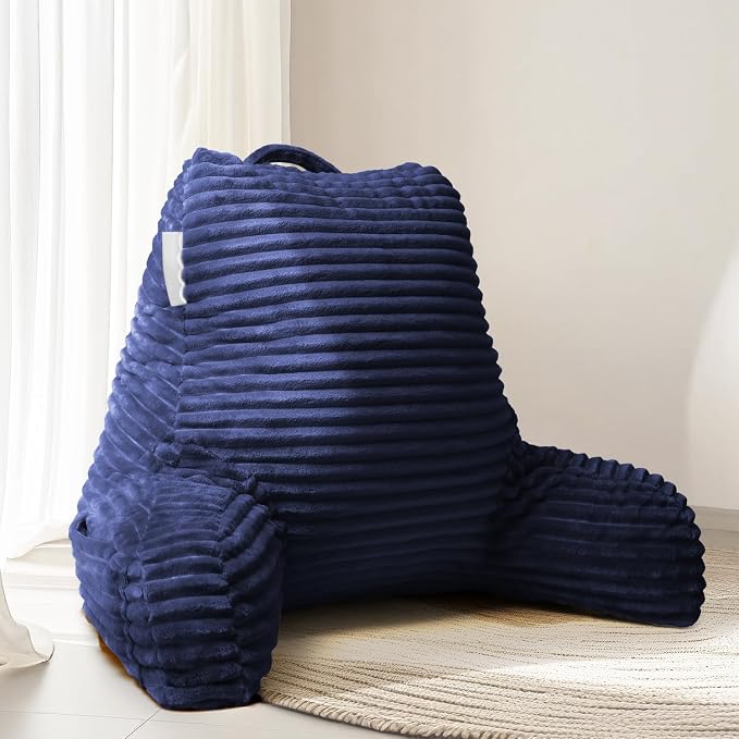 Hearth & Harbor Reading Pillow for Bed Adult – Back Pillow for Sitting in Bed by HearthHarbor