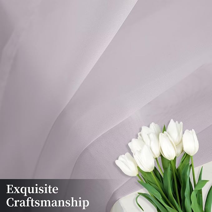 Sheer Curtains 84 Inches Long 2 Panels, Rod Pocket Short Curtain - Image 7
