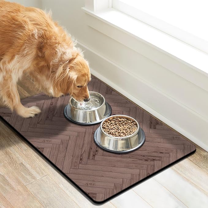 Dog Food Mats for Floors Absorbent, Pet Cat Food Mat - Image 7