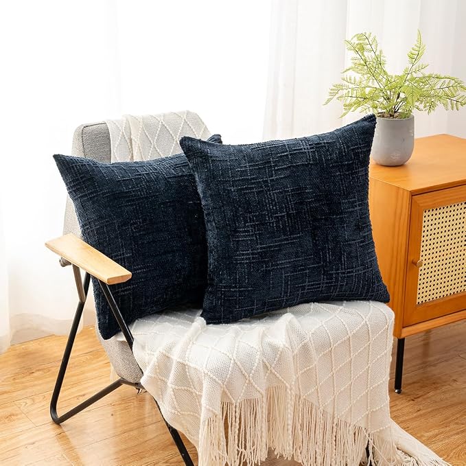 Decorative Throw Pillow Covers 22x22 Inch Set of 2, Soft Solid Farmhouse - Image 7