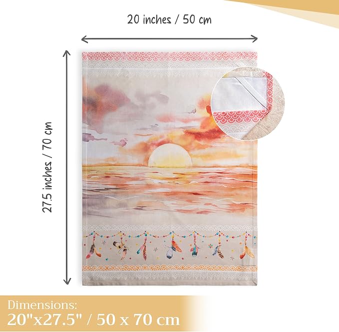 Maison d' Hermine Kitchen Towels Set of 3 100% Cotton 27.50" x 20" Reusable - Image 4