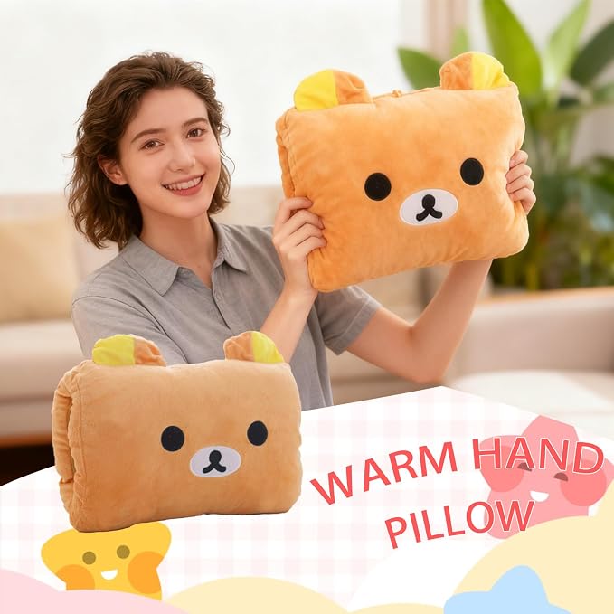 Kids Cartoon Hand Warmer Pillow, Plush Animal Doll - Image 6