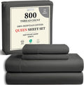 800 Thread Count Egyptian Cotton Sheets Queen Sheet Set Deep Pocket, 100% by CHATEAUHOMECOLLECTION