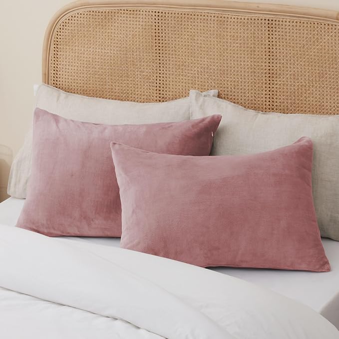 BEDELITE Flannel King Size Pillow Cases Set of 2, Super Soft Fleece Pillowcases - Image 8