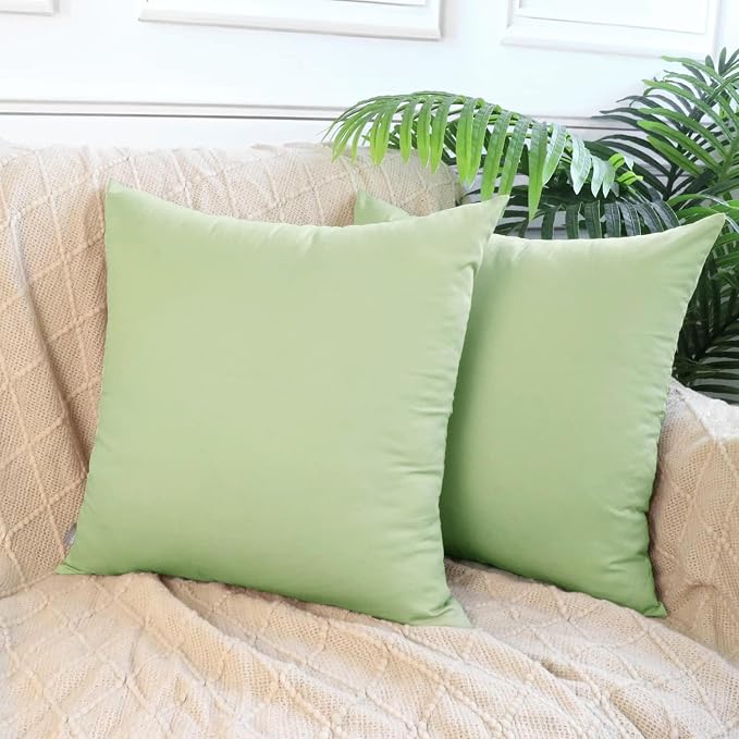 Thmyo 4-Pack 100% Cotton Comfortable Solid Decorative Throw Pillow Case Square - Image 2