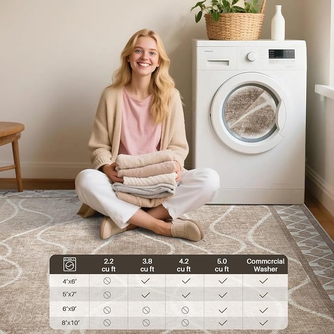 Area Rugs 6x9 Washable Rug, Non-Slip Rugs - Image 9