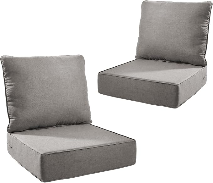 Outdoor Cushion Set for Furniture Patio Furniture, UV Resistant, Water Resistant by PLANNTONNEO