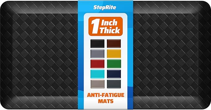 StepRite 1” Thick Kitchen Mats for Floor, Anti Fatigue Kitchen Rugs, Heavy Duty by Bringcushiontoyourlife