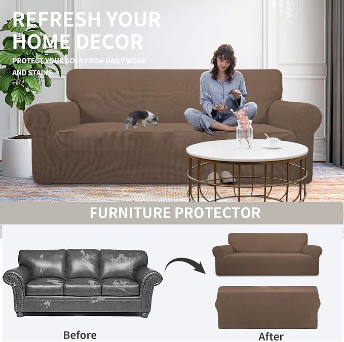 Easy-Going Stretch Oversized Chair Sofa Slipcover 1-Piece Couch Sofa Cover - Image 4