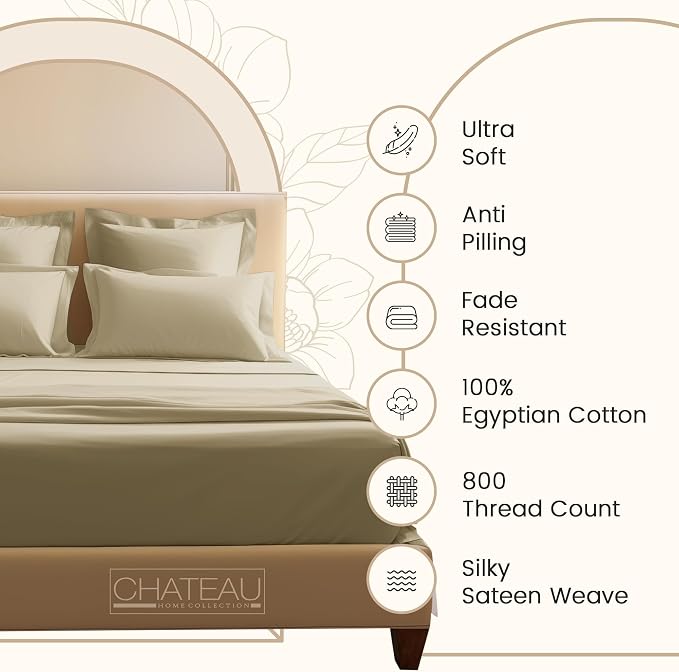 Bed Sheets King Size Sheets Set, 800 Thread Count King Size Bedding Sheets & - Image 4