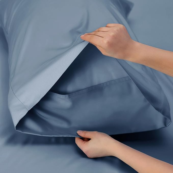 Bedsure California King Sheet Sets, Cooling Sheets, Rayon Derived from Bamboo - Image 6