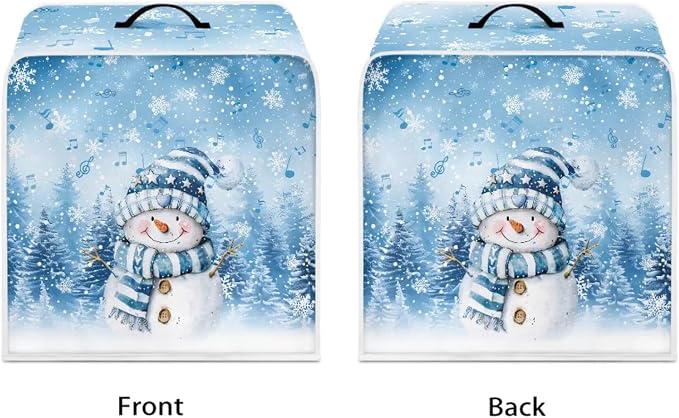 Cute Snowman Coffee Maker Cover Christmas Dustproof Coffee Machine Protection - Image 2