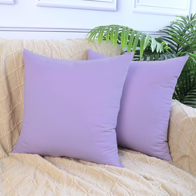 4-Pack 100% Cotton Comfortable Solid Decorative Throw Pillow Case, Thmyo Square - Image 2