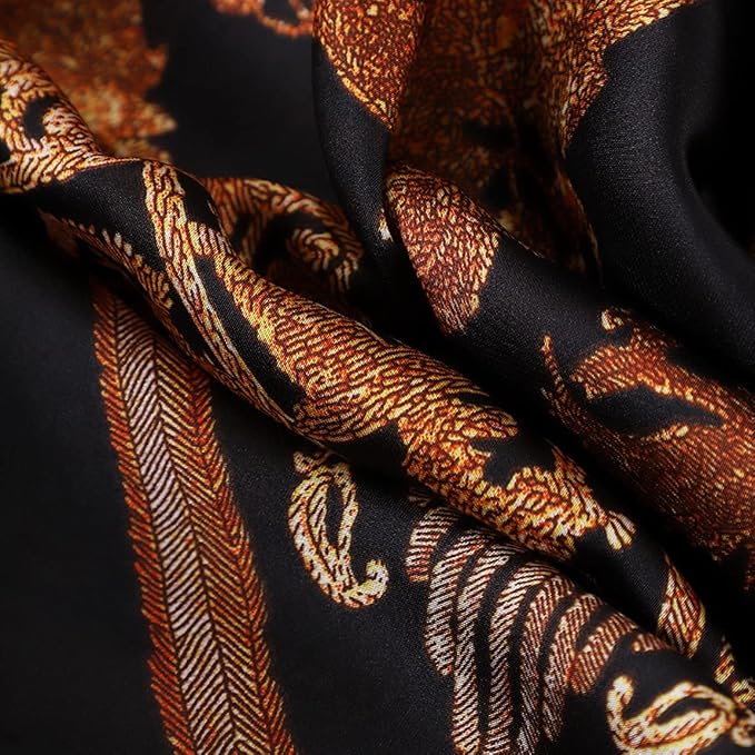 Fashion Scarves Scarf 100% Silk Feeling Scarf Silk Like Scarves Long - Image 5