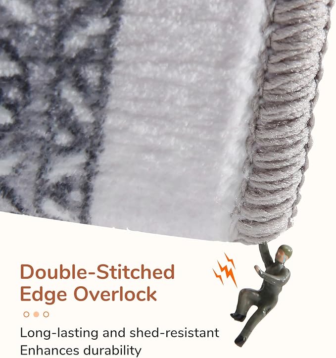 OPPODREAM Thin Area Rugs 4x6, Low-Pile Washable Rugs 4x6 - Image 4