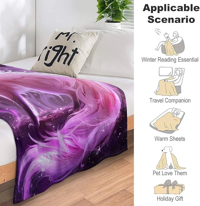 Pink Fox Throw Blanket Fox Blankets Gifts - Image 8