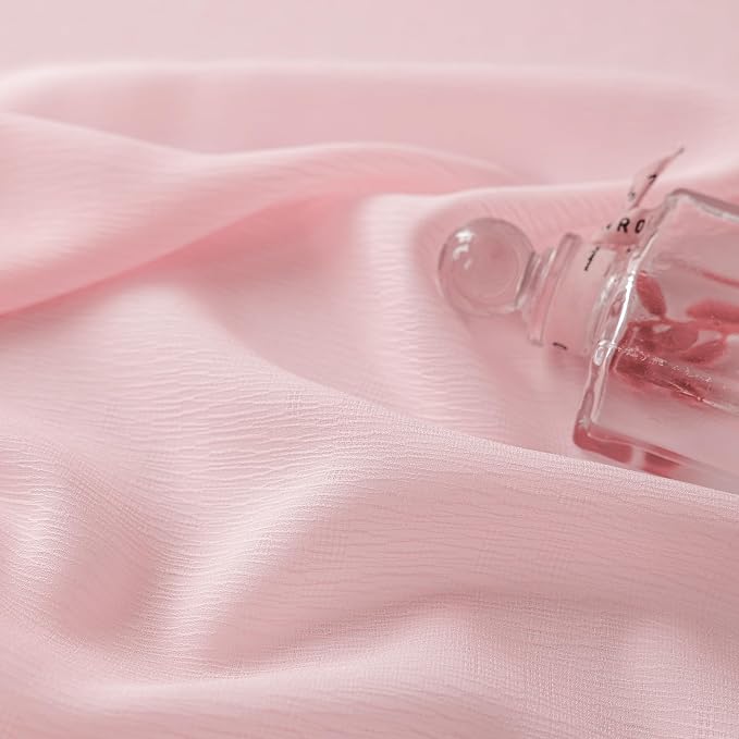 MAIHER Pink Pinch Pleat Sheer Curtains 84 Inches Long - Image 7