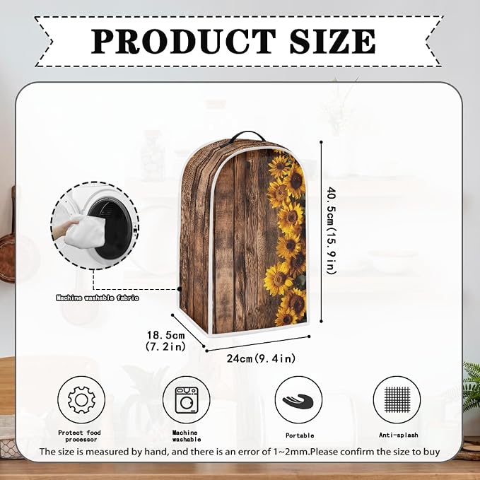 Cute Sunflower Blender Covers Kitchen Appliance Dust Cover Blender Protector - Image 5
