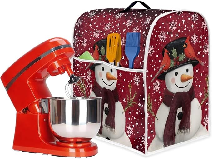 Christmas Mixer Cover for Kitchen Aid 6-8 Qt Mixer, Snowman Small Appliance - Image 4