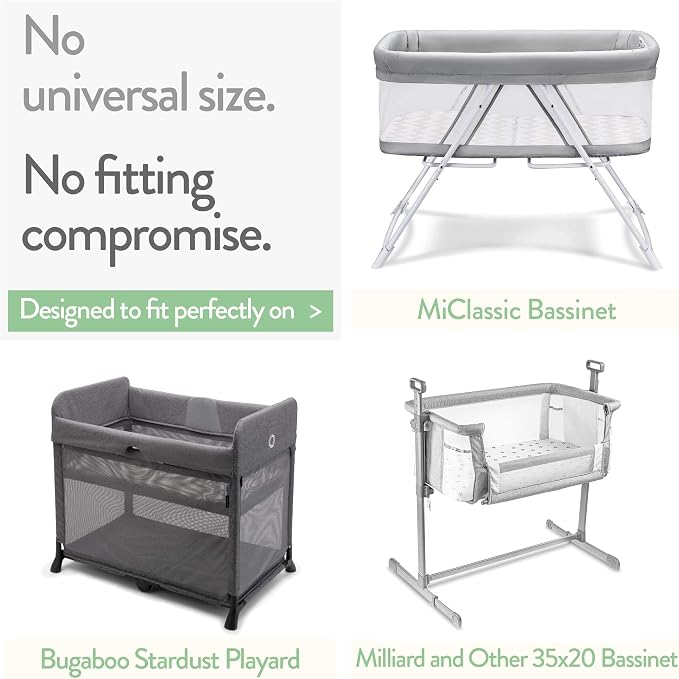 Bedside Sleeper Bassinet Sheets 35x20 Compatible - Image 2