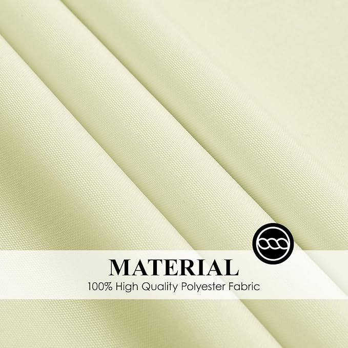 Round Tablecloth 120 Inch Tablecloth 10 Pack Ivory Table Cloths Washable - Image 5