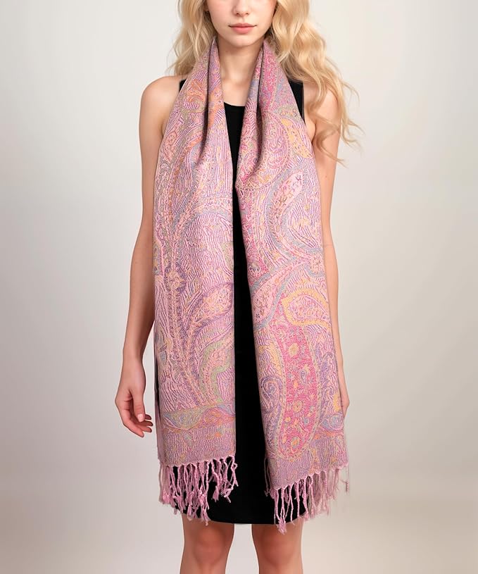 Achillea Big Paisley Pashmina Shawl Wrap - Image 3