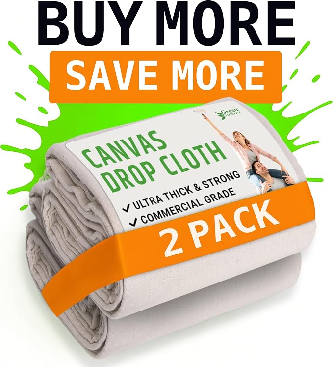 GREEN LIFESTYLE All Purpose Canvas Drop Cloths - Image 2